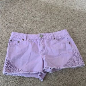Justice purple shorts